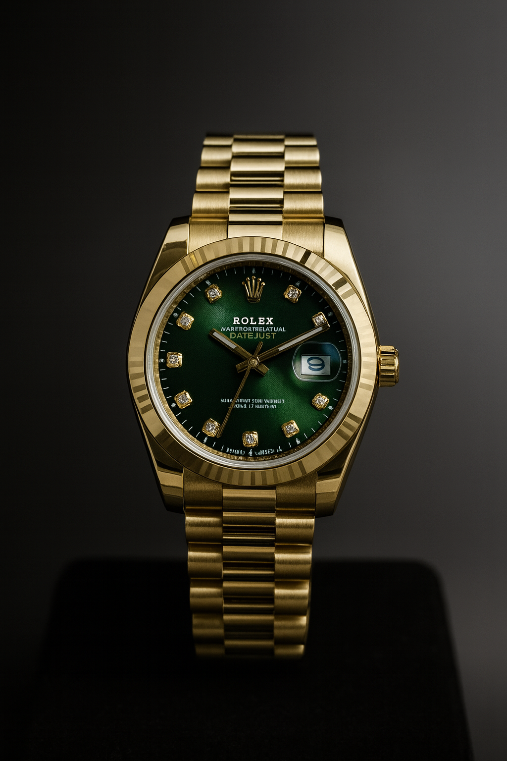 Rolex-Inspired Green Dial Luxury Watch (Men’s Edition)